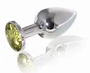 Анальная пробка SWAROVSKI YELLOW L photo 1
