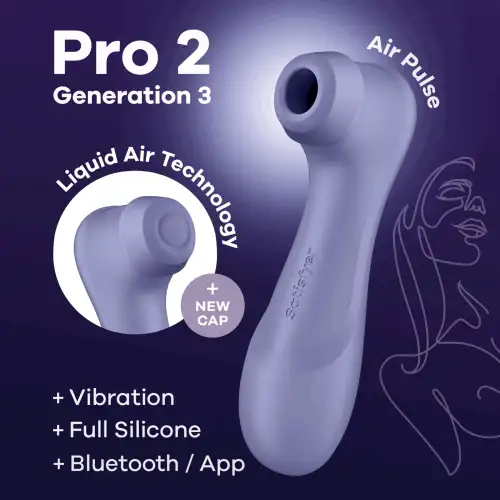 Вакуумный клиторальный стимулятор Satisfyer Pro 2 Generation 3 with Liquid Air Connect App Lilac photo 1