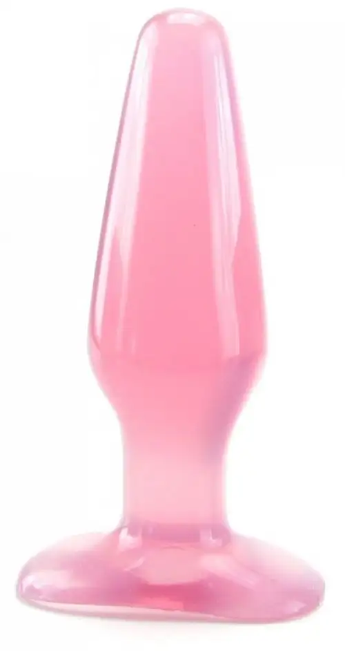 Анальная пробка BUTT PLUG PINK JELLY MEDIUM photo 1