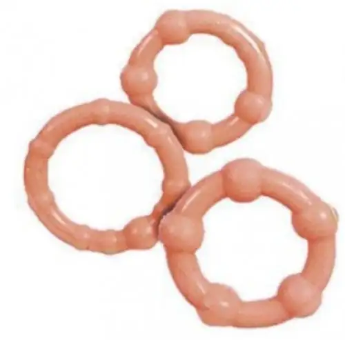 Набор эрекционных колец STAY HARD - THREE RINGS - FLESH photo 1