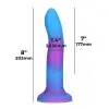 Светящийся в темноте фаллоимитатор ADDICTION Rave 8″ Glow in the Dark Dildo Blue Purple, 20,3 см photo 4