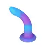 Светящийся в темноте фаллоимитатор ADDICTION Rave 8″ Glow in the Dark Dildo Blue Purple, 20,3 см photo 2