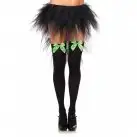 Чулки Leg Avenue черные с белым бантом photo 3