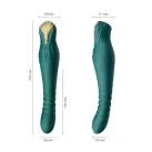 Смартвибратор-пульсатор Zalo — King Turquoise Green, кристалл Swarovski photo 10