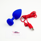 Большая анальная пробка с вибрацией Gplug Ocean Blue  photo 2