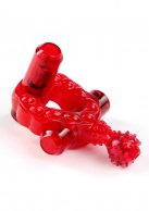 Эрекционное кольцо с 2 вибропулями The Mighty Marble Double Bullet photo 1