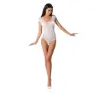 Бодистокинг Passion BS064 One Size, White, боди, закрытое плечо, открытый доступ photo 2