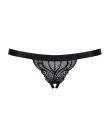 Кружевные танга с доступом Obsessive 828-THC-1 crotchless thong L/XL, черные photo 3
