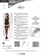 Недорогие чулки под пояс Passion ST001 nero photo 3