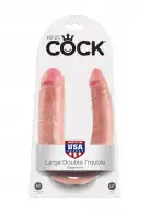 Большой двойной фаллоимитатор Cock Double Trouble L, 44,5х4,3 см photo 5