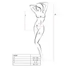 Бодистокинг с декольте Passion BS088 white, имитация корсетной шнуровки photo 5