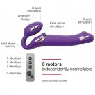 Безремневой страпон с вибрацией Strap-On-Me Vibrating Violet M диаметр 3,3см, пульт ДУ, регулируемый photo 3