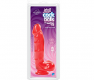 Фаллоимитатор Doc Johnson Jelly Jewels - Cock and Balls with Suction Cup - Red photo 2
